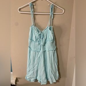 WORN ONCE Baby blue Forever 21 romper